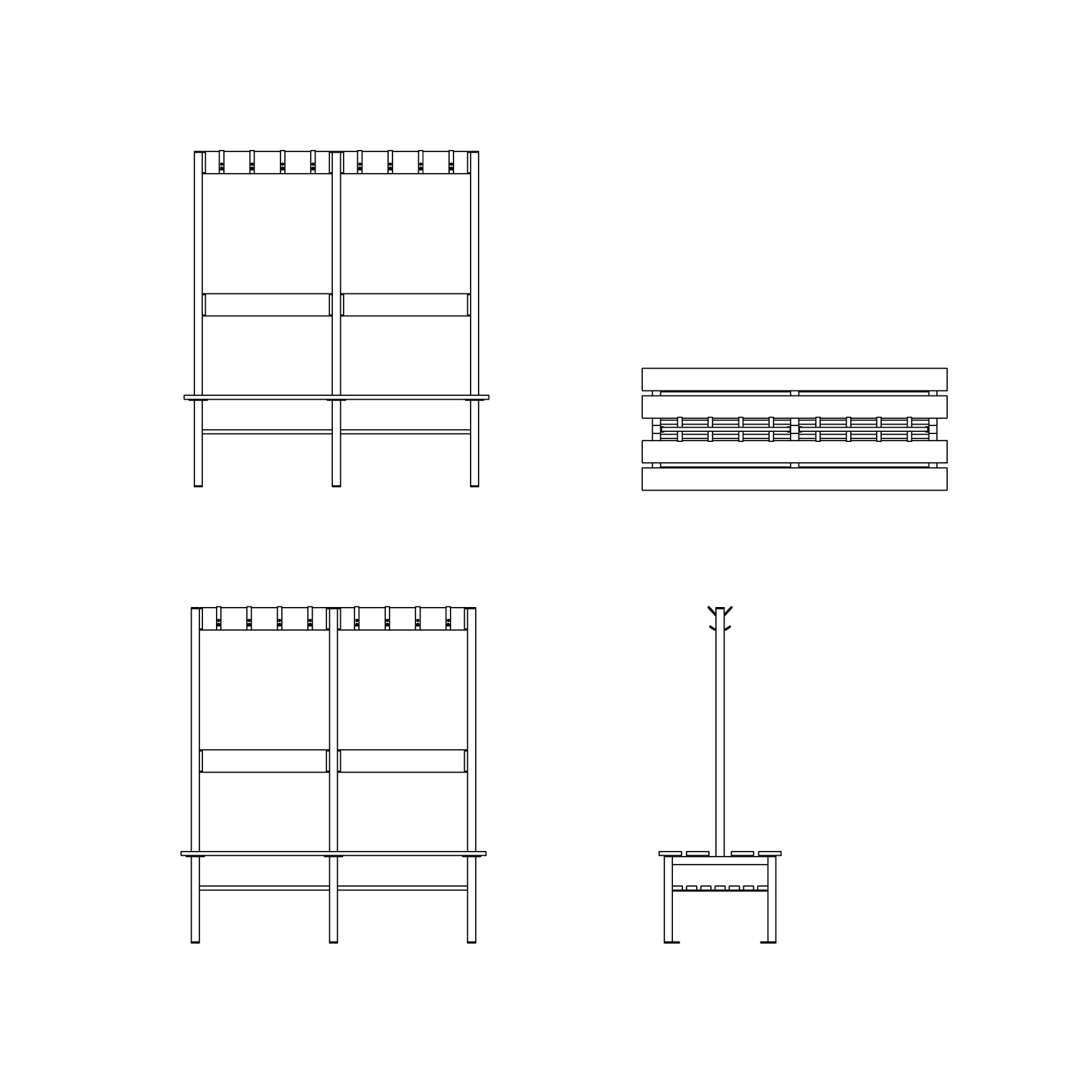 Double sided island unit, 600mm wide