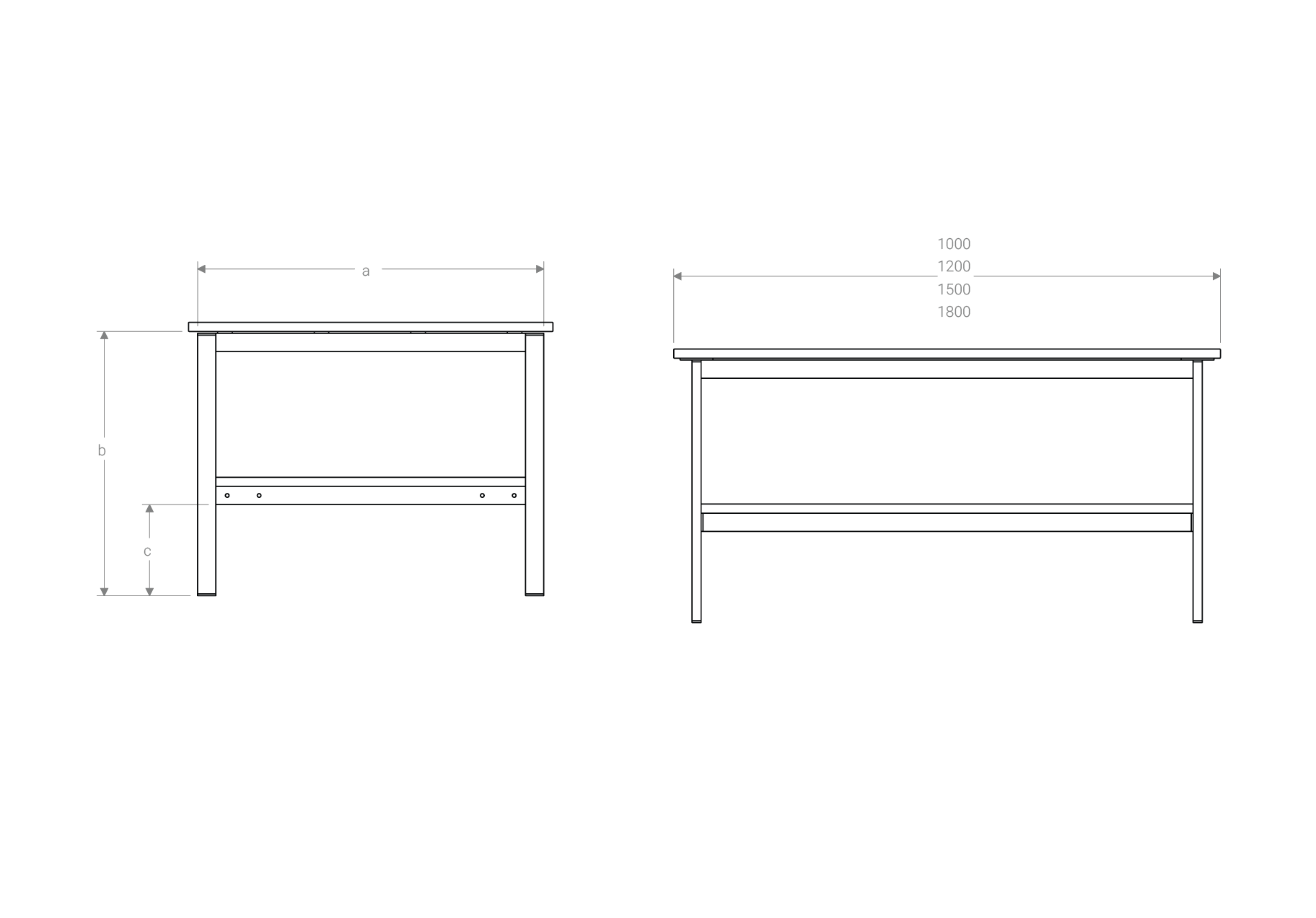 Heavy Duty Table Stand & Lower Shelf
