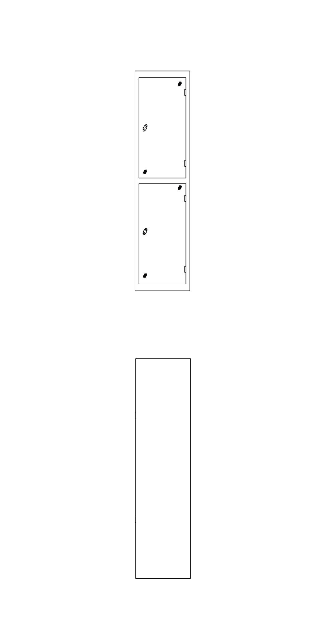 Standard two tier locker