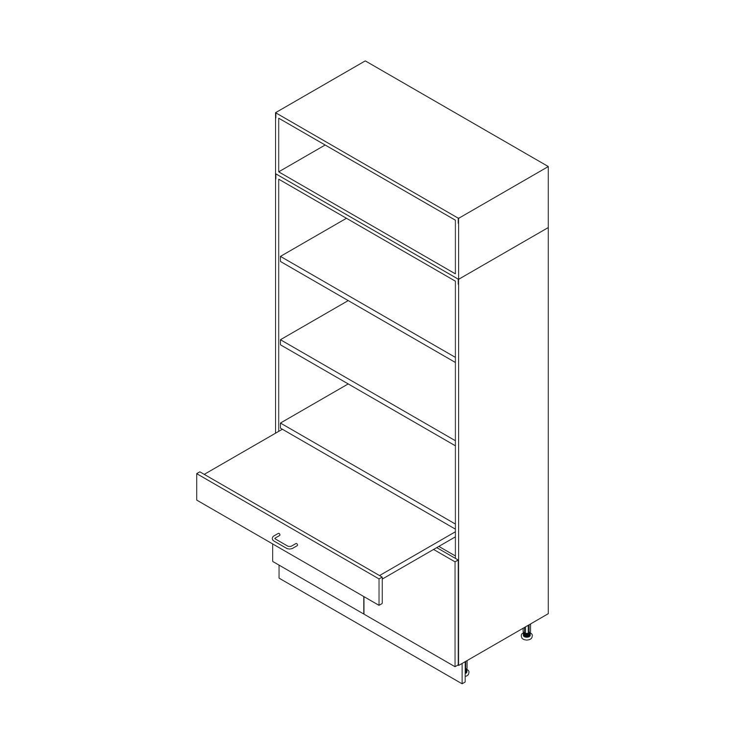 1040mm wide Teaching Wall Shelf Unit